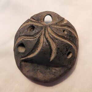 Handmade Pottery Stone 9 Hole Ocarina Pendant